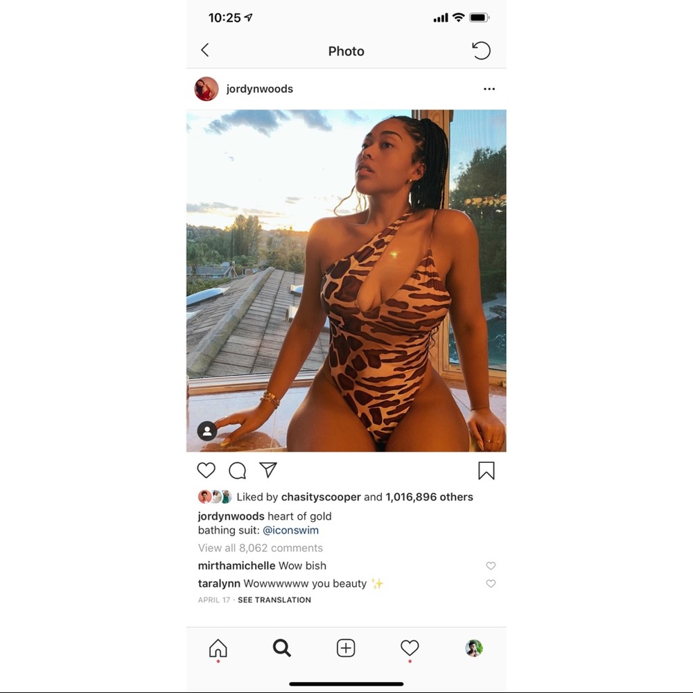Leopard Print bathing suit as seen on Jordyn Woods